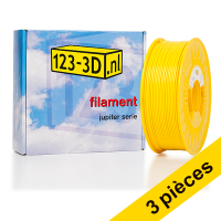 Offre : 3x filament 2,85 mm PLA 1,1 kg série Jupiter (marque 123-3D) - jaune 135548