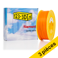Offre : 3x filament 2,85 mm PLA 1,1 kg série Jupiter (marque 123-3D) - orange 135578
