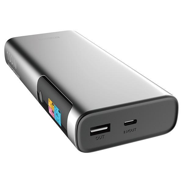 123accu powerbank pour ordinateur portable avec charge rapide (100W, 20 000 mAh) - argent ADR00366 - 1