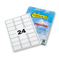 123encre étiquettes | 2400 pièces | 63,5 x 33,9 mm | FSC® 060310