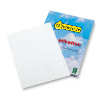 123encre étiquettes CD/DVD 2 par feuille en diagonale (2000 pièces)