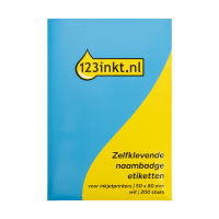 123encre étiquettes badges adhésifs pour imprimantes à jet d'encre 50 x 80 mm (200 pièces) - blanc 302327