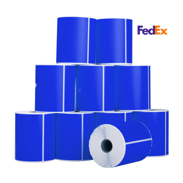 123encre étiquettes d'expédition FedEx 102 x 152 mm (10 pièces) - bleu 653271 - 1