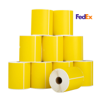 123encre étiquettes d'expédition FedEx 102 x 152 mm (10 pièces) - jaune 653269