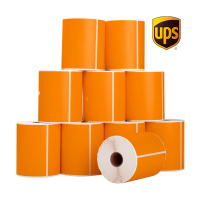 123encre étiquettes d'expédition UPS 102 x 152 mm (10 pièces) - orange 653148
