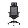 123encre Executive Officeline chaise de bureau mesh (avec appui-tête) - noir 302697 - 4
