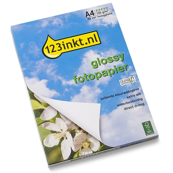 123encre Glossy papier photo brillant 135 g/m² A4 (50 feuilles) 064040 - 1