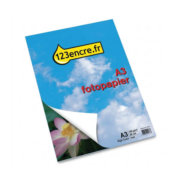 123encre High Color papier photo mat 180 g/m² A3 (20 feuilles) 064163 - 1