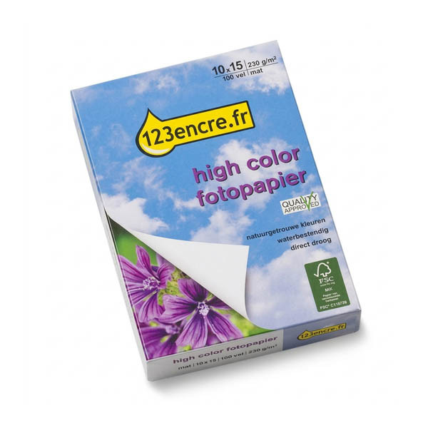 123encre High Color papier photo mat 230 g/m² 10 x 15 cm (100 feuilles) 064030 - 1