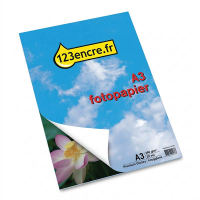 123encre Premium Glossy papier photo brillant 260 g/m² A3 (20 feuilles)