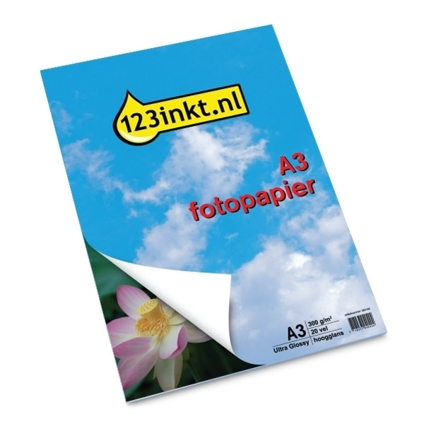 123encre Ultra Glossy papier photo brillant 300 g/m² A3 (20 feuilles) 064169 - 1