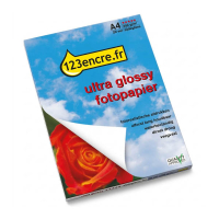 123encre Ultra Glossy papier photo satiné 300 g/m² A4 (20 feuilles)