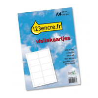 123encre cartes de visite (25 feuilles = 250 cartes)