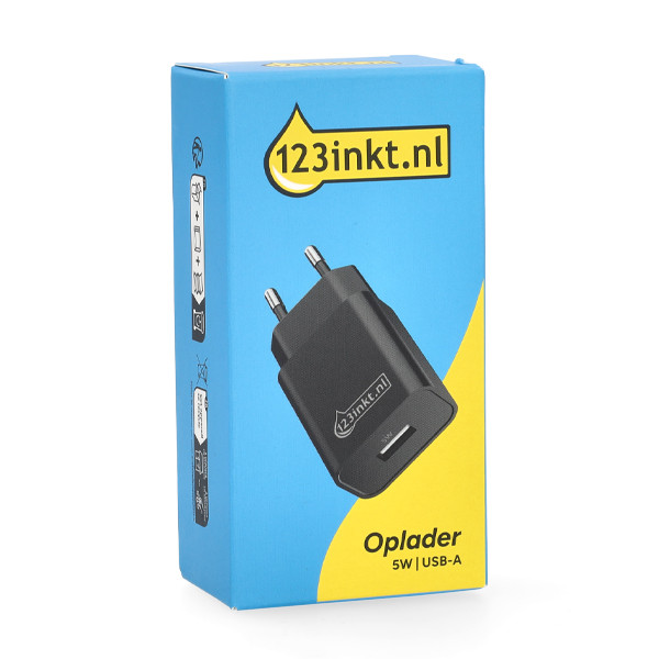 123encre chargeur USB-A 5W - noir 302913 - 5