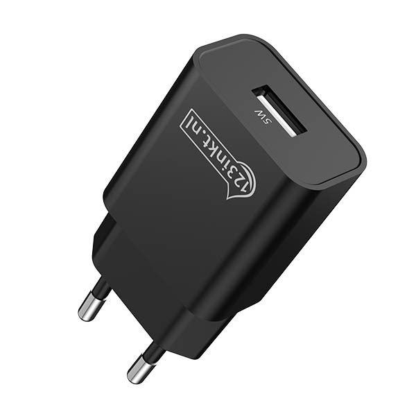 123encre chargeur USB-A 5W - noir 302913 - 2
