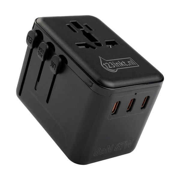 123encre chargeur/adapteur de voyage 67 W avec 1 port USB-A + 3 ports USB-C 390045 - 1