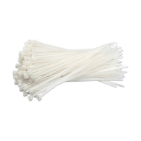 123encre collier de serrage 200 x 4,8 mm (100 pièces) - blanc 302429