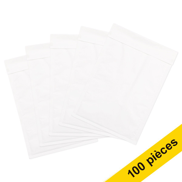 123encre enveloppe à bulles 240 x 350 mm - F16 autocollant (100 pièces) - blanc 300713 - 1