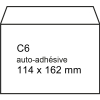 123encre enveloppe 114 x 162 mm - C6 patte autocollante (500 pièces) - blanc 300904 - 1