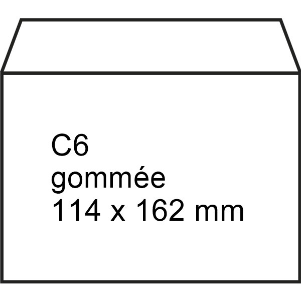 123encre enveloppe 114 x 162 mm - C6 patte gommée (25 pièces) - blanc 300897 - 1