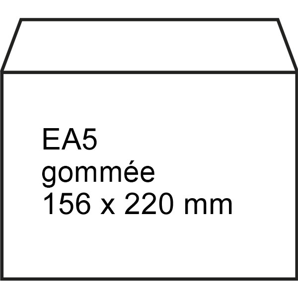 123encre enveloppe 156 x 220 mm - EA5 patte gommée (500 pièces) - blanc 300919 - 1