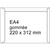 123encre enveloppe pochette 220 x 312 mm - EA4 gommé (500 pièces) - blanc 302768 - 2