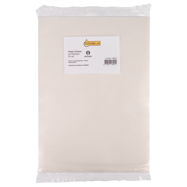 123encre feuilles de glaçage gaufre premium (25 feuilles) 199044 - 1