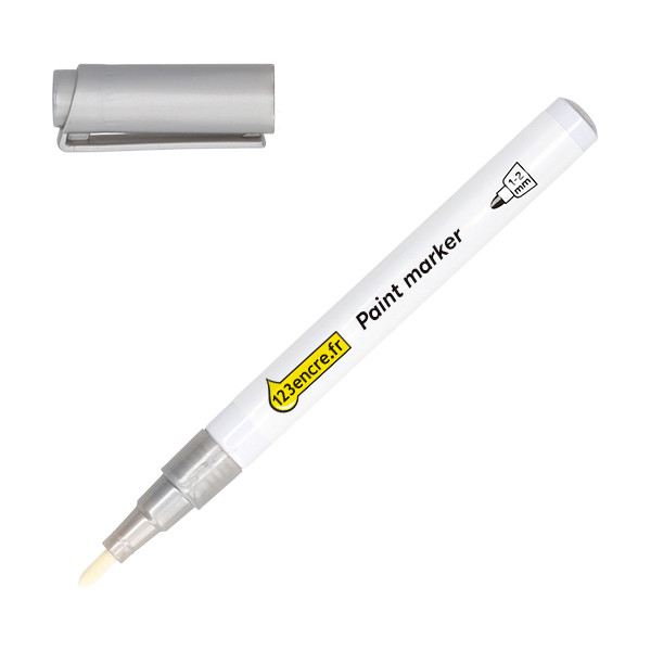 123encre marqueur peinture (1-2 mm ogive) - argent 302982 - 1