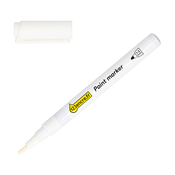 123encre marqueur peinture (1-2 mm ogive) - blanc 302980 - 1