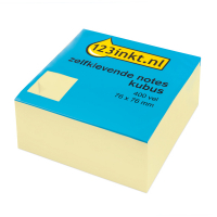 123encre notes repositionnables 76 x 76 mm - jaune 300810