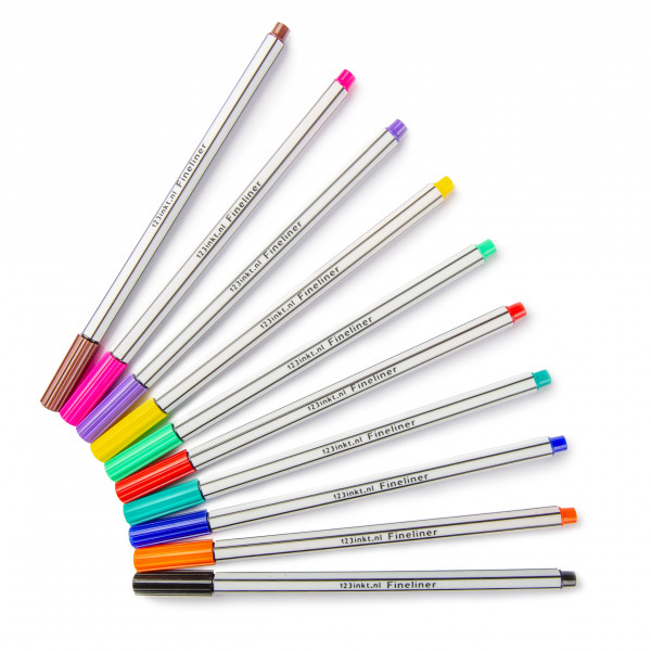 123encre offre spéciale : lot de stylos-feutre pointe fine (10 couleurs) 300300 - 1