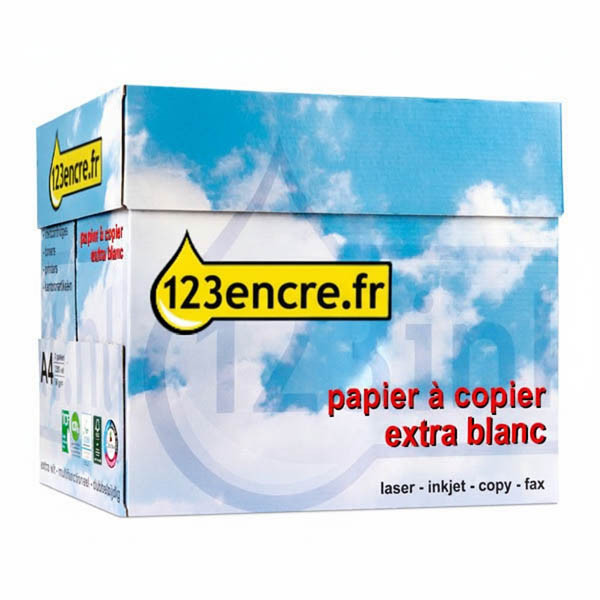 123encre papier à copier 1 boîte de 2500 feuilles A4 - 80 g/m² 390001 - 1