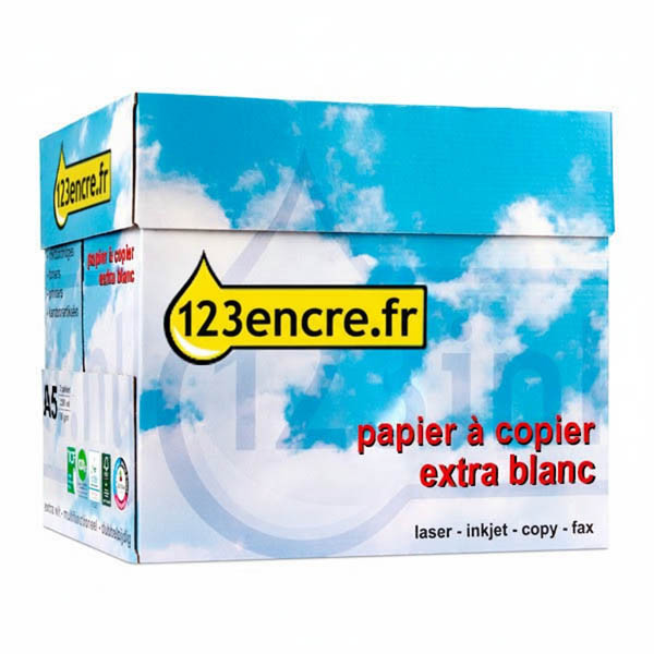 123encre papier à copier 1 boîte de 5000 feuilles A5 - 80 g/m² 301407 - 1