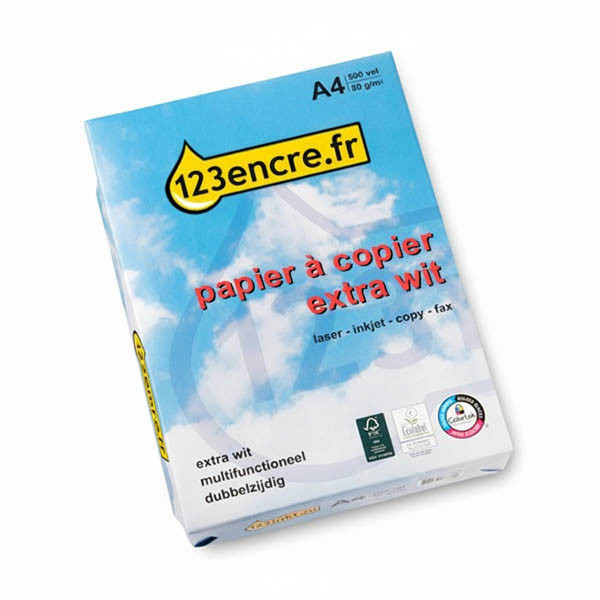 123encre papier à copier 1 ramette de 500 feuilles A4 - 80 g/m² 390000 - 1