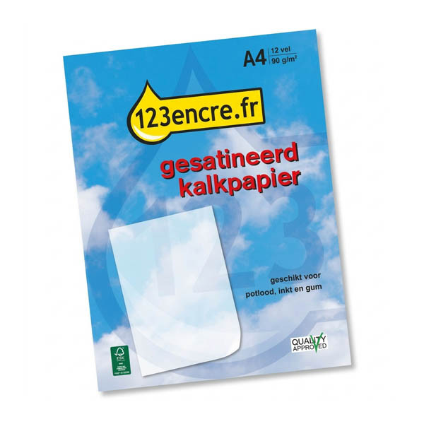 123encre papier calque satiné A4 (12 feuilles) 060862 - 1