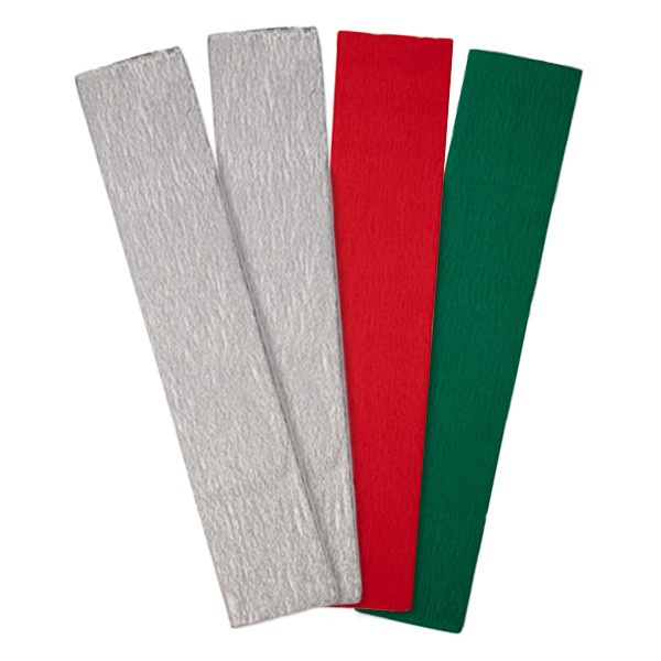 123encre papier crépon 250 x 50 cm set festif (4 pièces) FSC® Mix Credit 302329 - 1