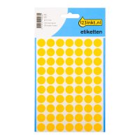 123encre pastilles adhésives Ø 13 mm (280 étiquettes) - jaune 301476