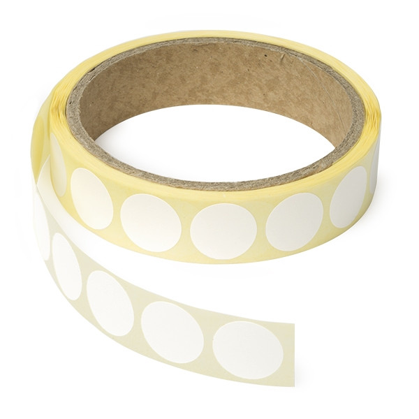 123encre pastilles adhésives Ø 18 mm (1000 étiquettes en continu) - blanc 300795 - 1