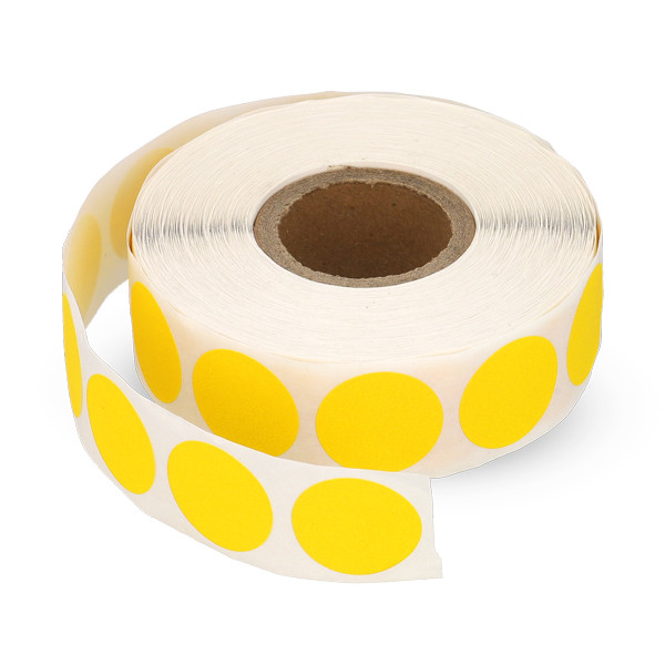 123encre pastilles adhésives Ø 18 mm (1000 étiquettes en continu) - jaune 300797 - 1