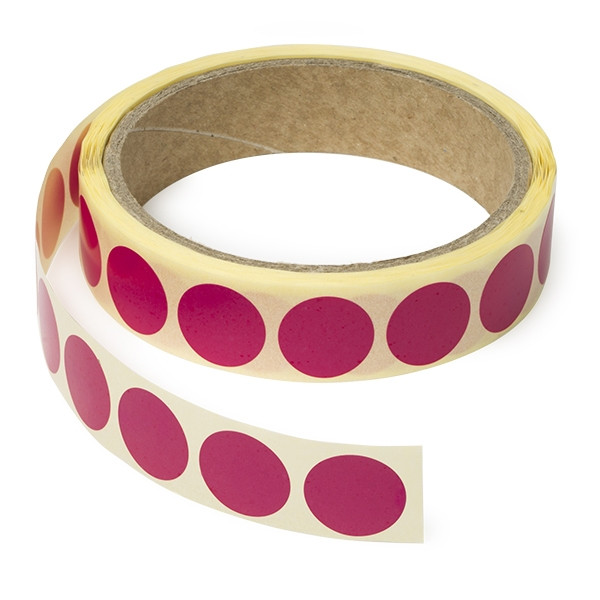 123encre pastilles adhésives Ø 18 mm (1000 étiquettes en continu) - rose 300806 - 1