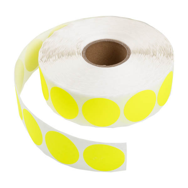 123encre pastilles adhésives Ø 35 mm (1000 étiquettes en continu) - jaune 302992 - 1