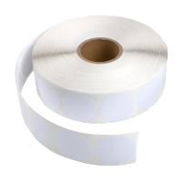 123encre pastilles adhésives Ø 35 mm (2000 étiquettes en continu) - blanc 302337