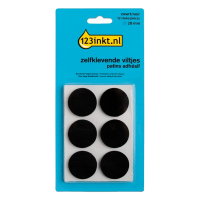 123encre patins adhésifs ronds 28 mm (12 pièces) - noir 301007