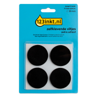 123encre patins adhésifs ronds 38 mm (4 pièces) - noir 301011