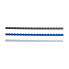 123encre peigne de reliure 6 mm (75 pièces) - bleu, blanc, noir 340047 - 1
