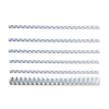 123encre peigne de reliure 6 mm, 8 mm, 10 mm, 12 mm, 14 mm et 16 mm (150 pièces) - blanc 340049 - 1