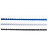 123encre peigne de reliure 8 mm (75 pièces) - bleu, blanc, noir 340051 - 1