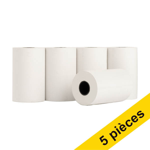 123encre rouleau de caisse enregistreuse 57x35x12 mm thermo (5 pièces) - blanc 302683 - 1