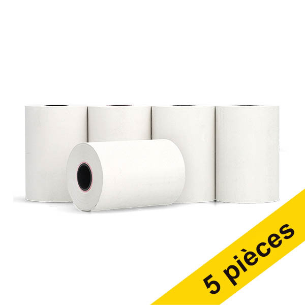 123encre rouleau de caisse enregistreuse 57x40x12 thermo 48 grammes (5 pièces) - blanc 303623 - 1