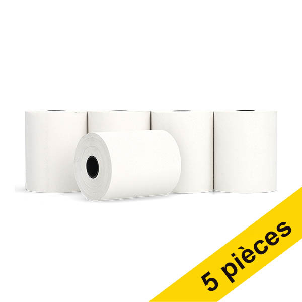 123encre rouleau de caisse enregistreuse 57x47x12 thermo 48 grammes (5 pièces) - blanc 303626 - 1